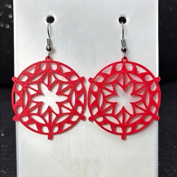 Handmade Jewelry - The Flora Vine Red Earrings